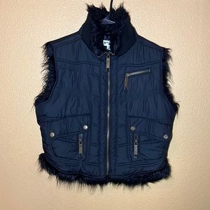 Women winter vest - black